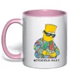 Чашка с цветной ручкой Notorious Bart Нежно розовый фото
