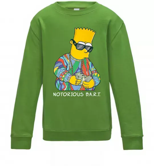 Детский Свитшот Notorious Bart Лаймовый фото