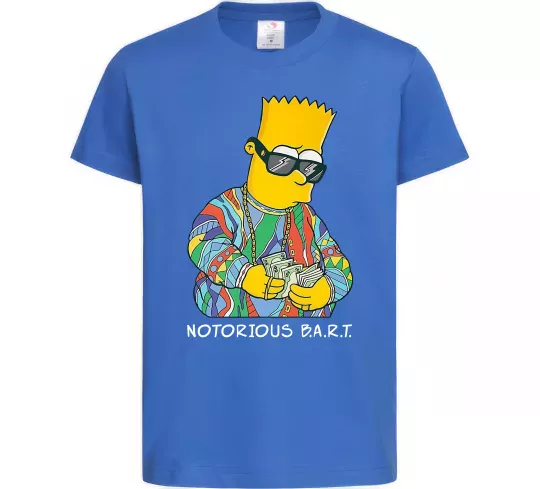 Дитяча футболка Notorious Bart Яскраво-синій фото