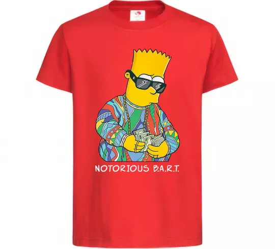Дитяча футболка Notorious Bart Червоний фото