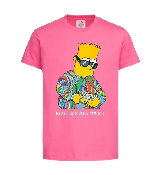 Детская футболка Notorious Bart Ярко-розовый фото