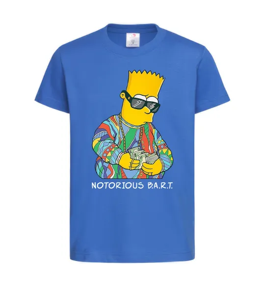 Детская футболка Notorious Bart Ярко-синий фото
