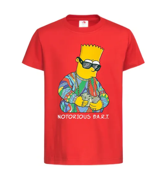 Детская футболка Notorious Bart Красный фото