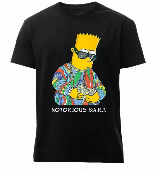 Мужская премиум футболка Notorious Bart Черный фото