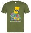 Чоловіча футболка Notorious Bart Оливковий фото