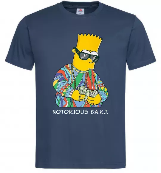 Чоловіча футболка Notorious Bart Темно-синій фото