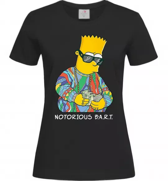 Женская футболка Notorious Bart Черный фото