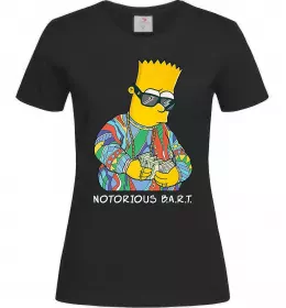 Женская футболка Notorious Bart Черный фото