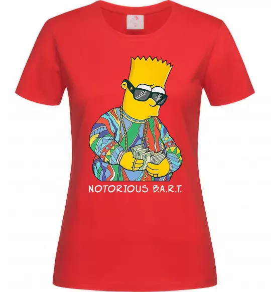Женская футболка Notorious Bart Красный фото