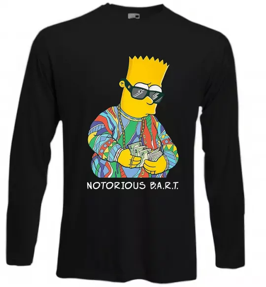 Лонгслів Notorious Bart Чорний фото