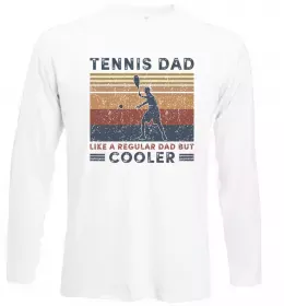 Лонгслів Tennis dad like a regular dad but cooler, колір - білий, розмір - XL Білий фото