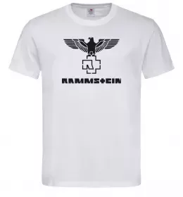 Чоловіча футболка Rammstein logo, колір - білий, розмір - М Білий фото