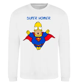 Світшот Super Homer Білий фото