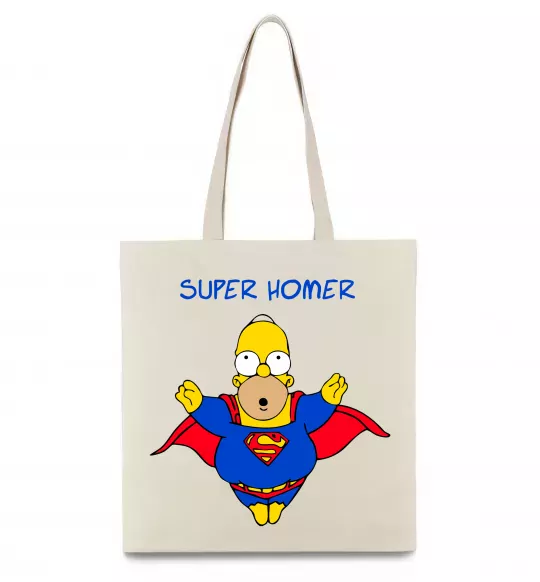 Эко-сумка Super Homer Бежевый фото
