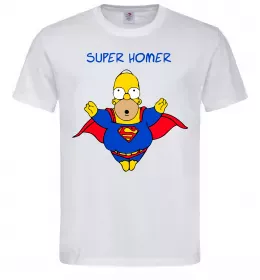 Чоловіча футболка Super Homer Білий фото