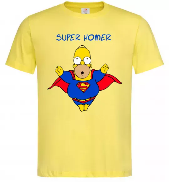 Мужская футболка Super Homer Лимонный фото