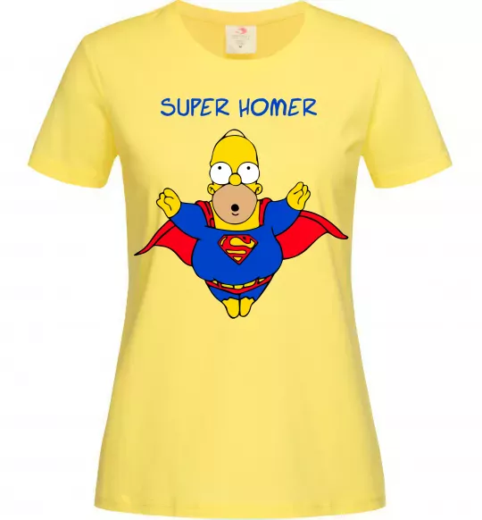 Жіноча футболка Super Homer Лимонний фото