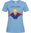 Жіноча футболка Super Homer Блакитний фото