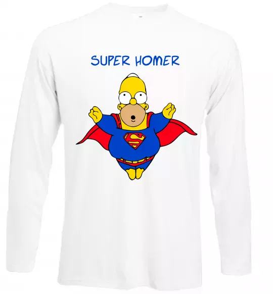 Лонгслив Super Homer Белый фото
