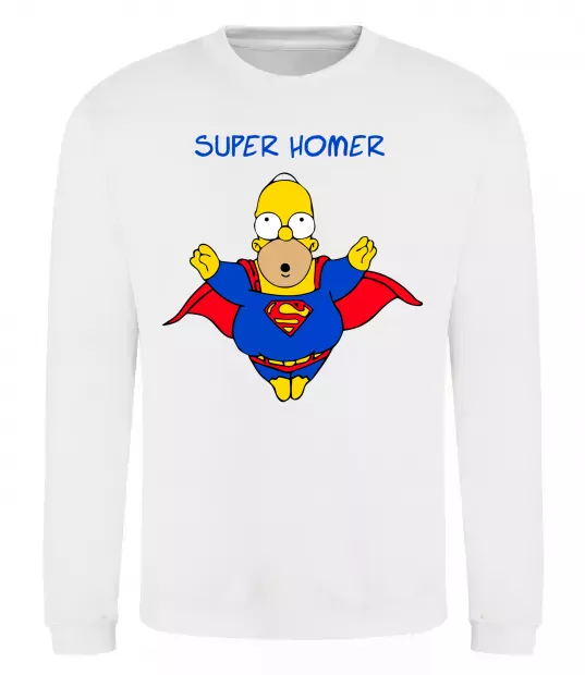 Світшот Super Homer Білий фото