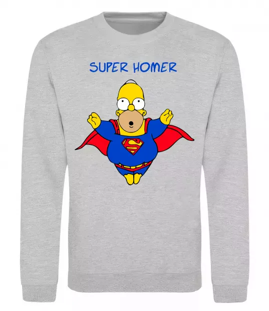 Світшот Super Homer Сірий меланж фото