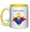 Чашка с цветной ручкой Super Homer Солнечно желтый фото