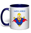 Чашка с цветной ручкой Super Homer Глубокий темно-синий фото