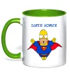 Чашка с цветной ручкой Super Homer Лаймовый фото