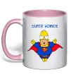 Чашка с цветной ручкой Super Homer Нежно розовый фото