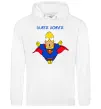 Чоловіча толстовка (худі) Super Homer Білий фото