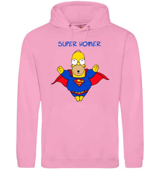 Женская толстовка (худи) Super Homer Розовый фото