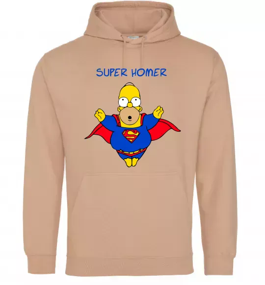 Жіноча толстовка (худі) Super Homer Пісочний фото