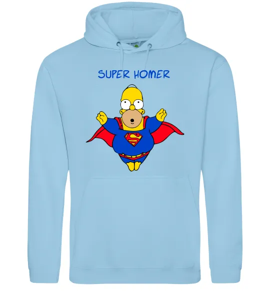 Женская толстовка (худи) Super Homer Голубой фото