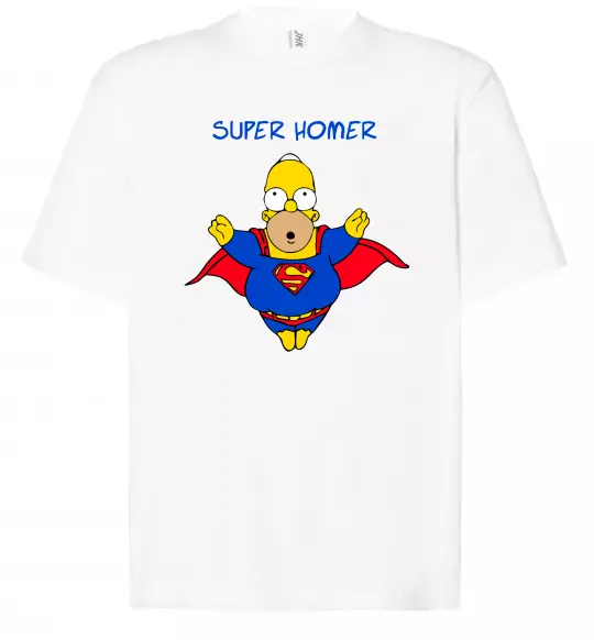 Футболка Оверсайз Super Homer Белый фото