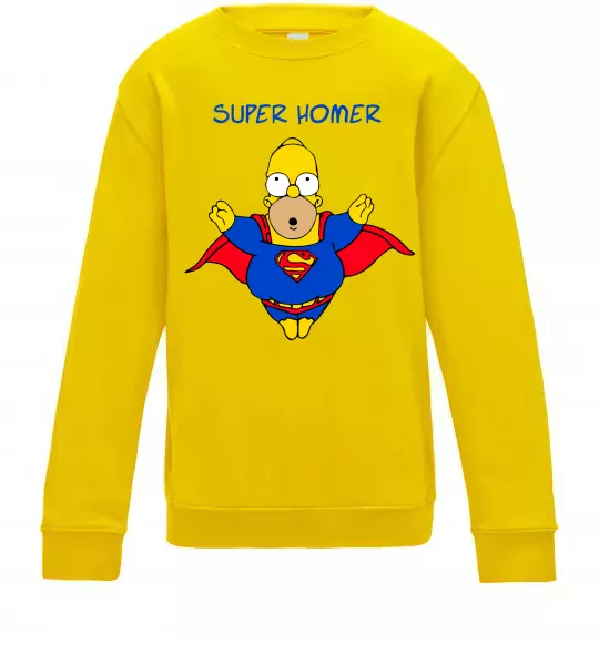 Детский Свитшот Super Homer Солнечно желтый фото