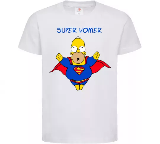 Дитяча футболка Super Homer Білий фото