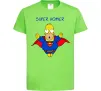 Дитяча футболка Super Homer Лаймовий фото