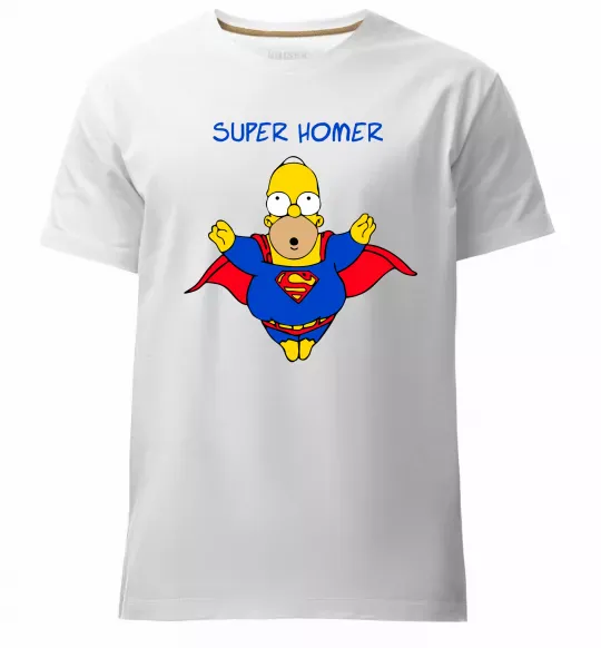 Чоловіча преміум футболка Super Homer Білий фото