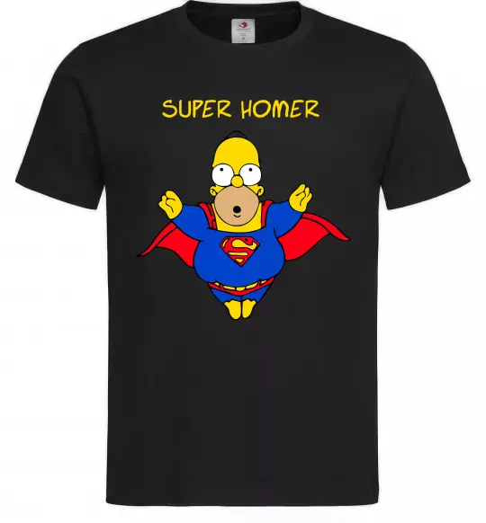 Мужская футболка Super Homer Черный фото