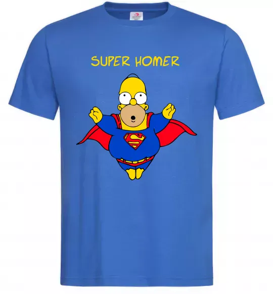 Мужская футболка Super Homer Ярко-синий фото