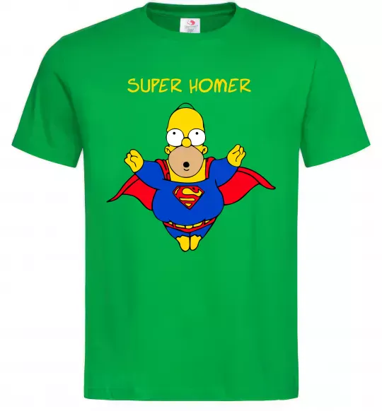 Мужская футболка Super Homer Зеленый фото