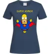 Жіноча футболка Super Homer Темно-синій фото