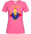 Жіноча футболка Super Homer Яскраво-рожевий фото