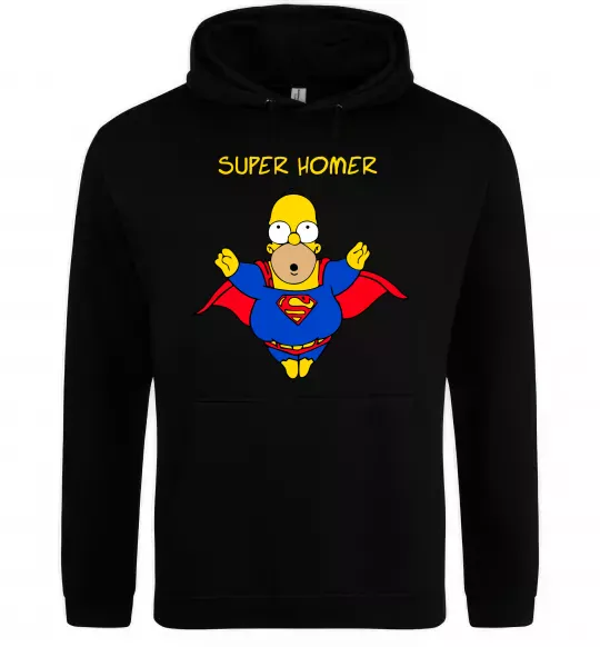 Жіноча толстовка (худі) Super Homer Чорний фото
