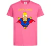 Дитяча футболка Super Homer Яскраво-рожевий фото