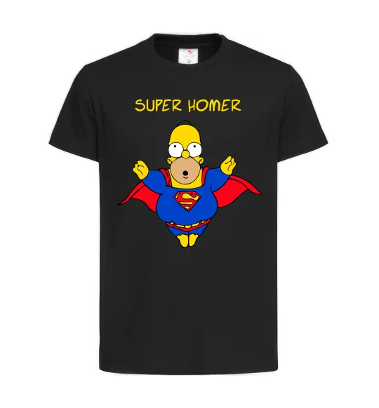 Дитяча футболка Super Homer Чорний фото