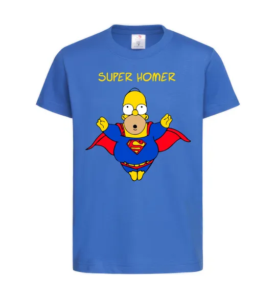 Дитяча футболка Super Homer Яскраво-синій фото
