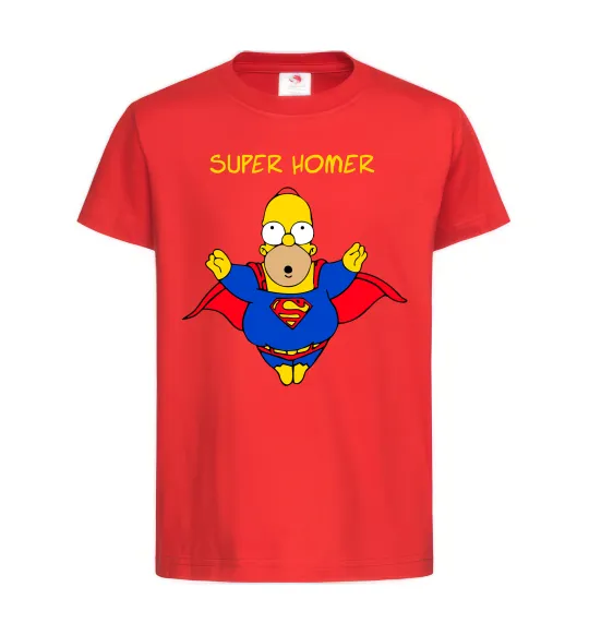 Дитяча футболка Super Homer Червоний фото