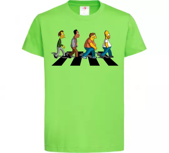 Детская футболка Simpsons the Beatles Лаймовый фото
