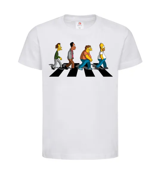 Детская футболка Simpsons the Beatles Белый фото